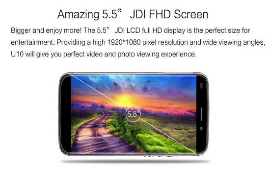 מסך Full HD בגודל 5.5 אינץ'