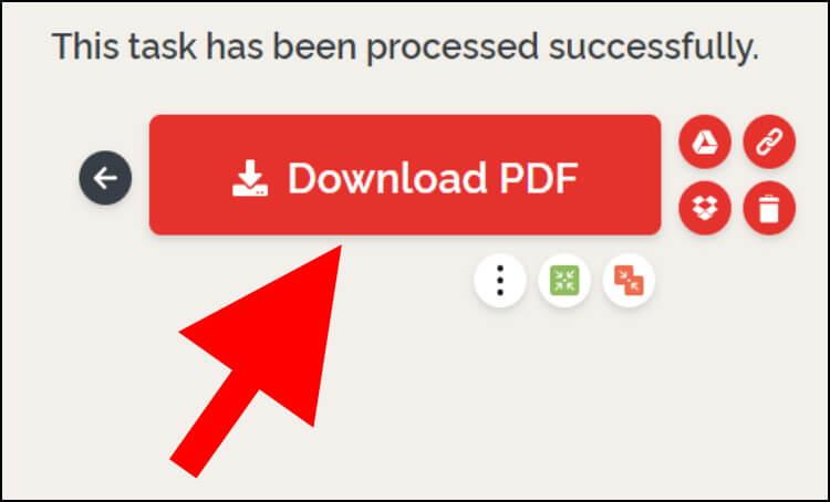 הורדת קובץ ה- PDF למחשב או לטלפון הנייד לאחר עריכה