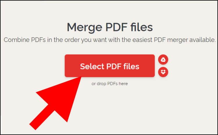 בחרו מהמחשב או מהטלפון הנייד את קבצי ה- PDF שאתם רוצים למזג