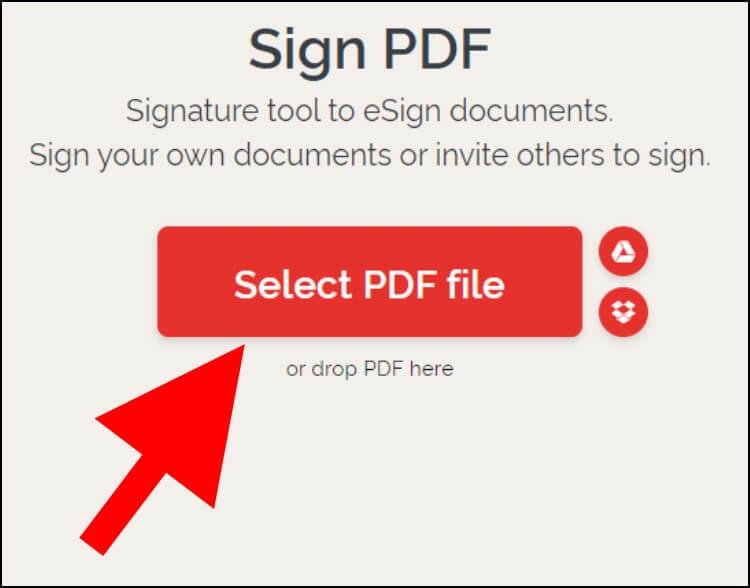 העלו את קובץ ה- PDF שאתם רוצים לחתום עליו