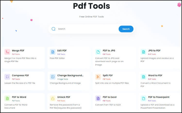 כלים לעריכת PDF באתר TinyWow