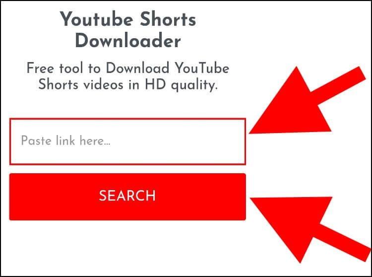 הדביקו את הקישור של הסרטון מיוטיוב שורטס באתר להורדת סרטונים