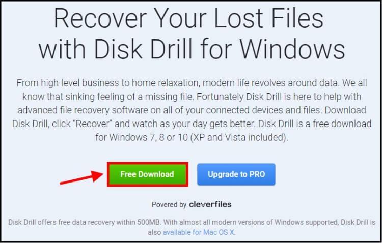 הורדת תוכנה חינמית לשחזור קבצים Disk Drill