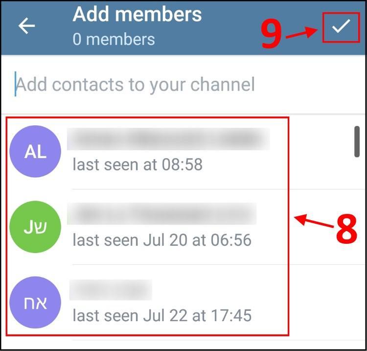 הוספת חברים חדשים לערוץ Telegram
