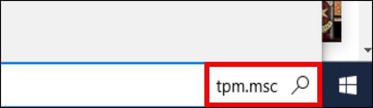 הרצת פקודה tpm.msc בווינדוס לבדיקת תמיכה ב- TPM