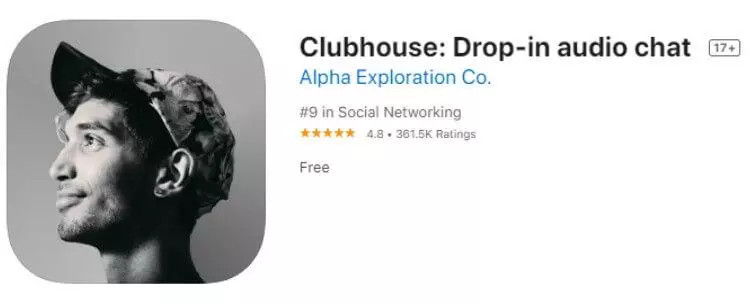 אפליקציית Clubhouse בחנות האפליקציות App Store