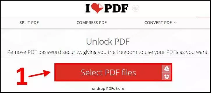 באתר לחצו על Select PDF files