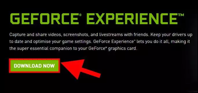 הורדת התוכנה NVIDIA GeForce Experience