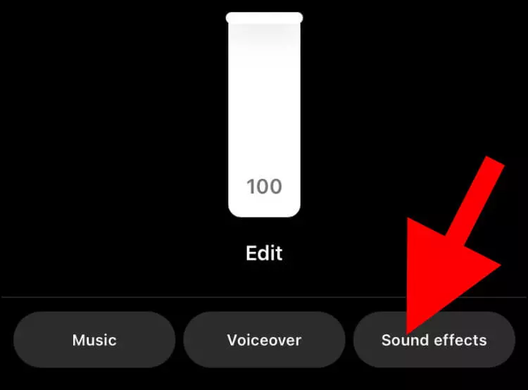 באפליקציית אנדרואיד המותאמת ל- iOS, לחצו על אפקטים קוליים