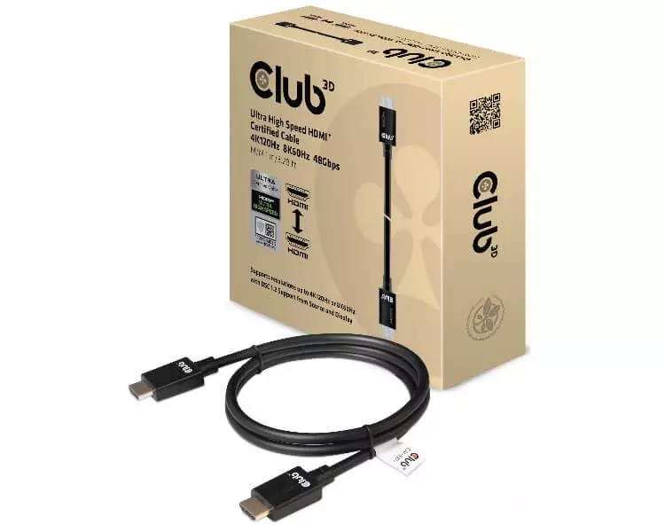 כבל HDMI 2.1 של Club3D, מומלץ לקונסולות משחק, סטרימרים, ממירים, מחשבים וטלוויזיות