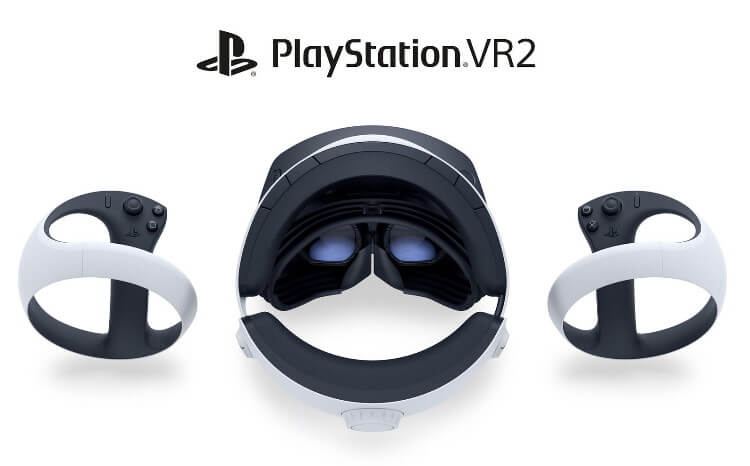 משקפי המציאות המדומה PlayStation VR2 והשלטים