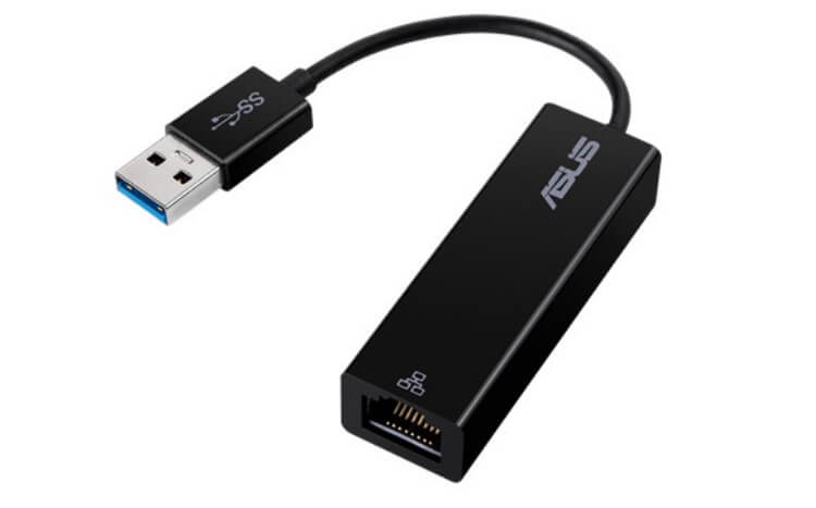 מתאם רשת מומלץ ללפטופים מ- USB 3.0 ל- Ethernet של חברת Asus