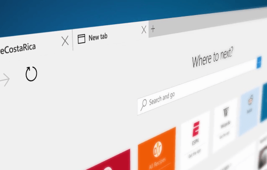פתיחת לשונית חדשה בדפדפן Edge/