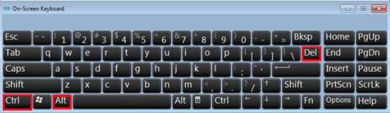 כניסה למנהל היישומים Ctrl+ Alt + Del/