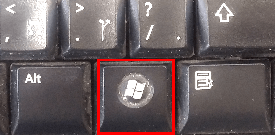 מקש הווינדוס Windows במקלדת/
