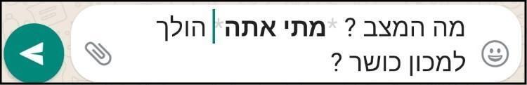 הטקסט המעוצב בוואטסאפ