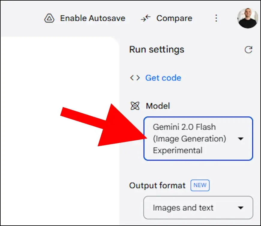 מודל Gemini 2.0 Flash ב- Google AI Studio