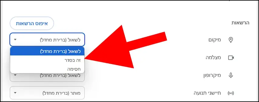 הגדרת הרשאות לתוספים בדפדפן גוגל כרום