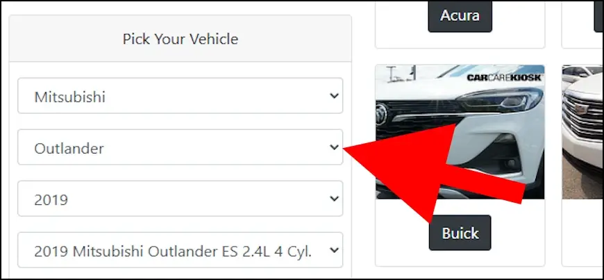 אפשרות הסינון שמציע אתר CarCareKiosk