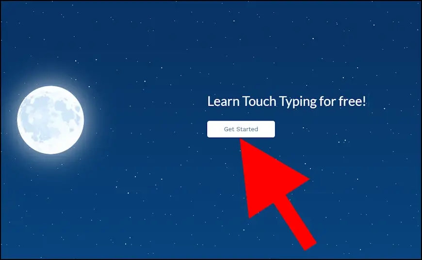התחלת קורס הקלדה עיוורת באתר TypingClub