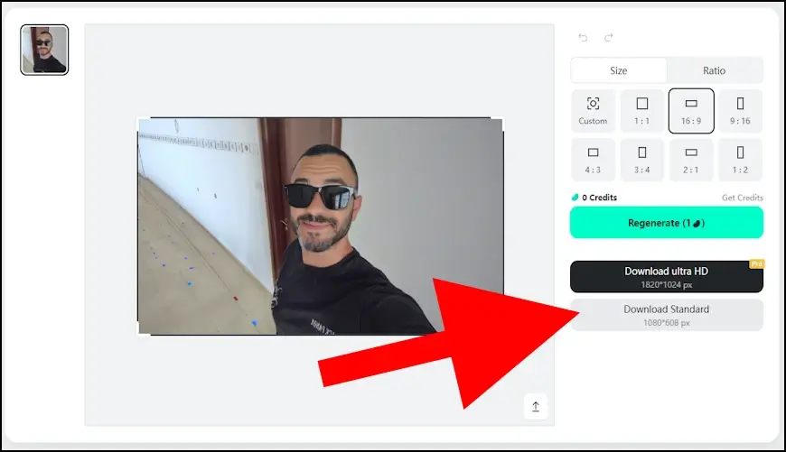 הורדת התמונה האנכית שהפכה לאופקית