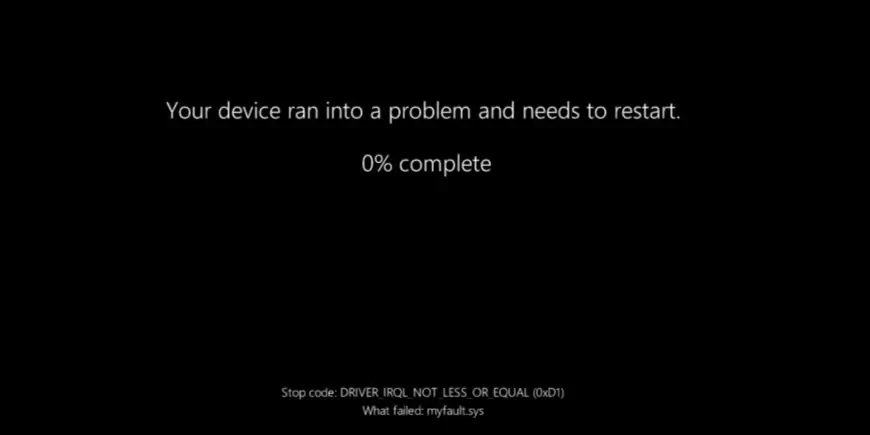 מסך השגיאה החדש של Windows