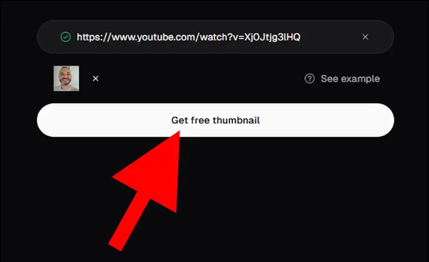 לחצו על Get free thumbnail כדי ליצור טאמבנייל