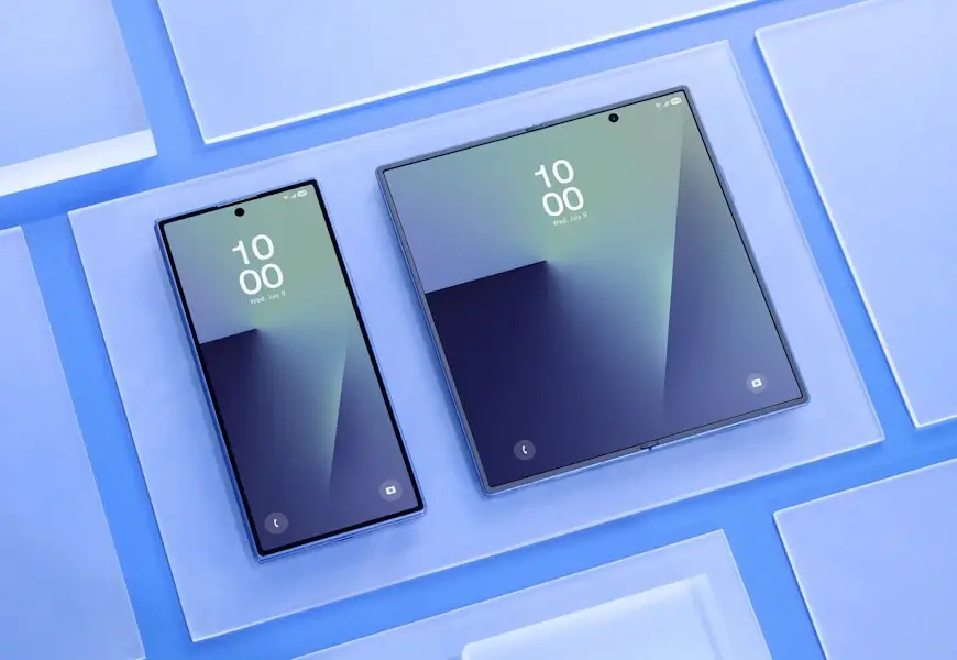 ה- Galaxy Z Fold 7 במצב פתוח וסגור