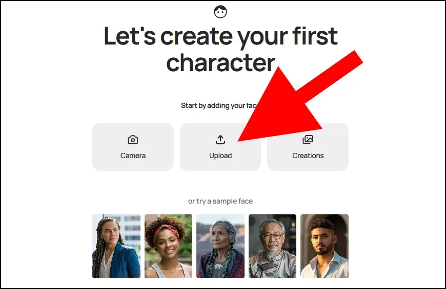העלו תמונה ל- Ideogram Character
