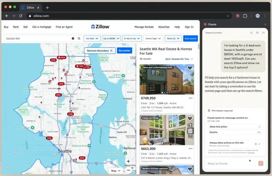 קלוד בדפדפן גוגל כרום