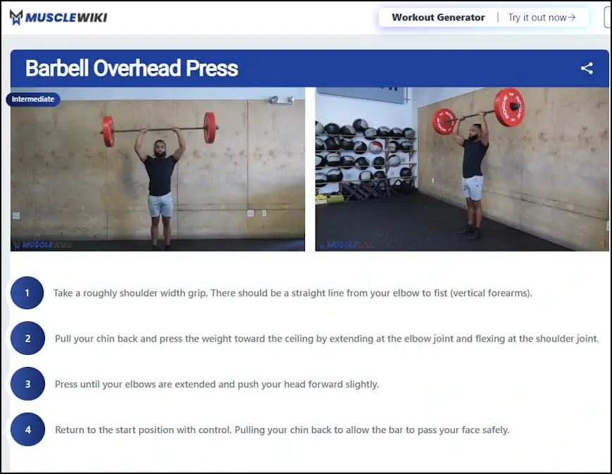 סרטונים המסבירים כיצד לאמן את השרירים שנבחרו