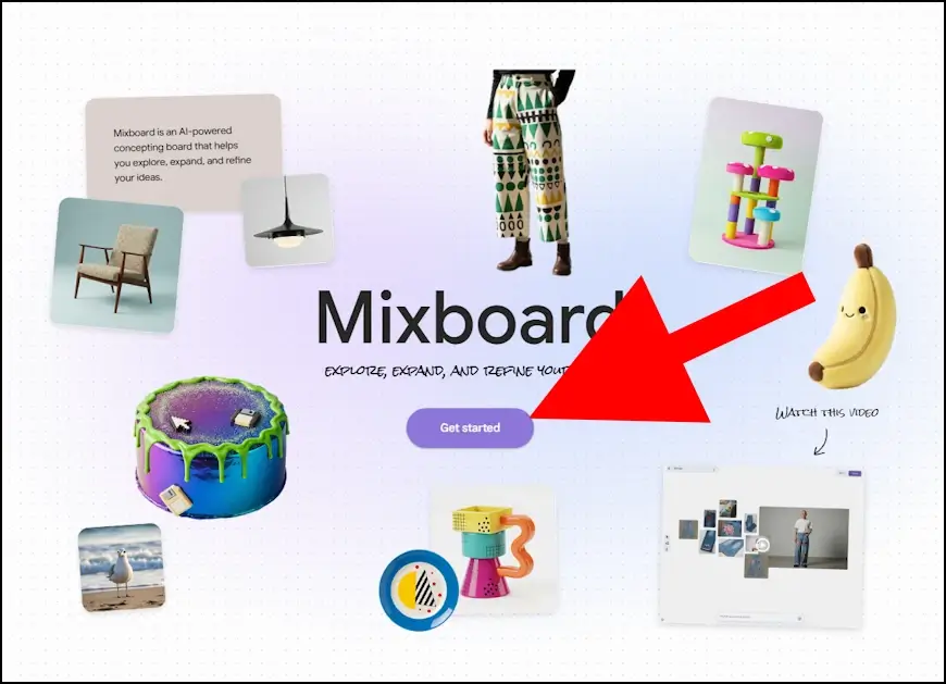 העמוד הראשי של Mixboard