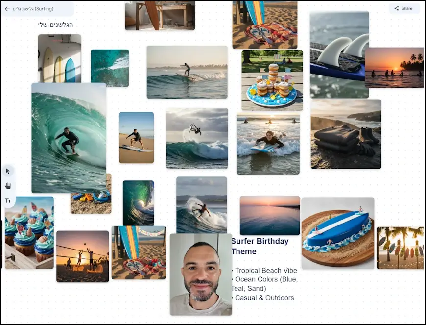 לוח תמונות ש- Mixboard יצר