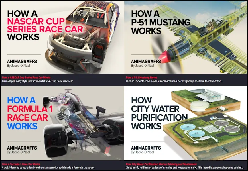 האינפוגרפיקות שמציע אתר Animagraffs