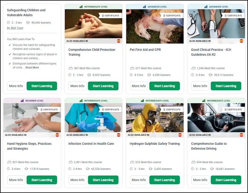 פרטים מלאים על כל קורס