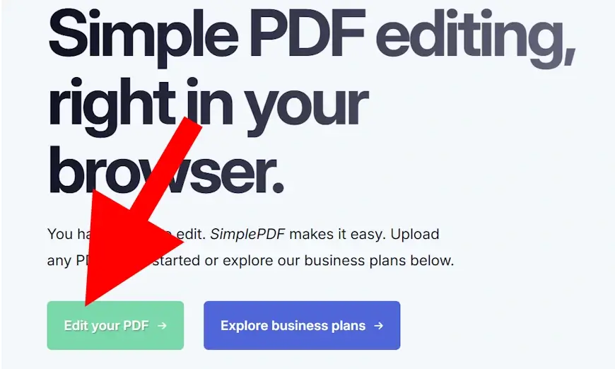 לחצו על האפשרות Edit your PDF