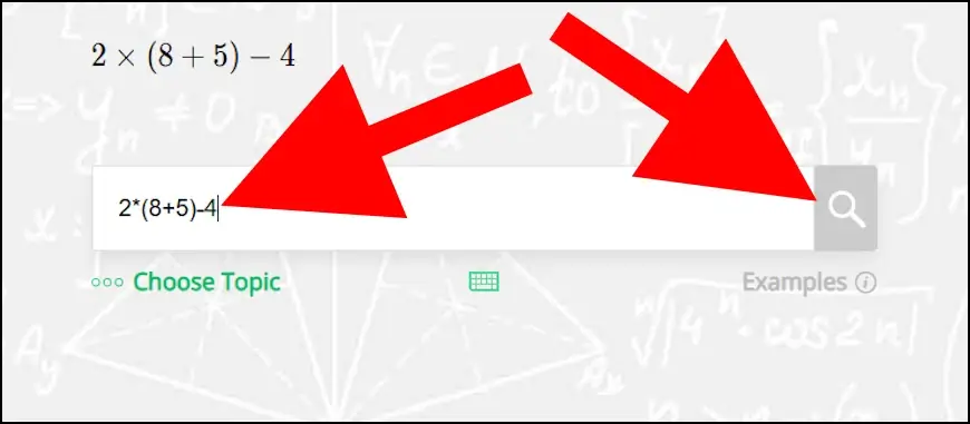 פתרון תרגילים במתטמיקה באתר Cymath