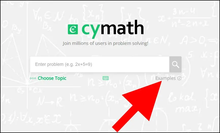תרגילים מוכנים מראש באתר Cymath