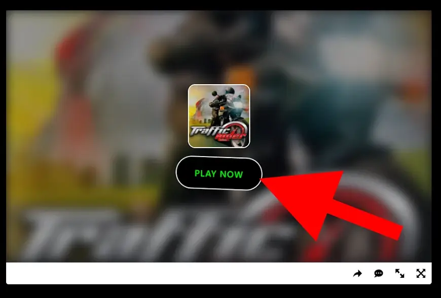 לחצו על Play Now במשחק האופנועים Traffic Rider