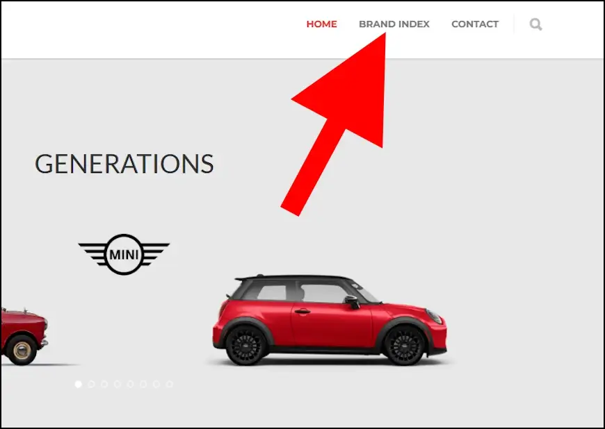 בחירת יצרנית רכב באתר Auto Catalog Archive