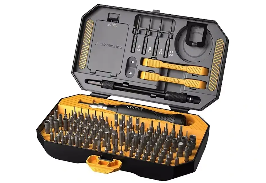 סט מברגים מומלץ לתיקון סמארטפונים הכולל 145 חלקים