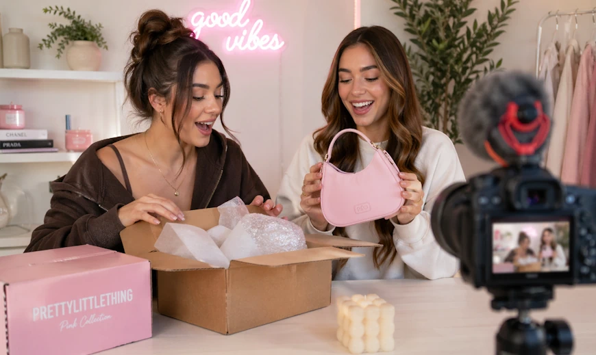 יוצרות תוכן מצלמות אנבוקסינג