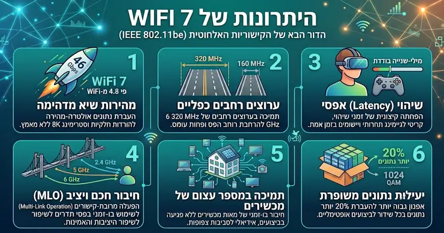 היתרונות של התקן האלחוטי WiFi 7