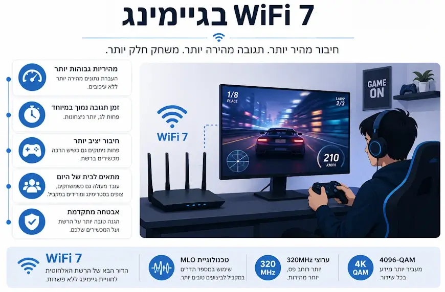 היתרונות של WiFi 7 בגיימינג